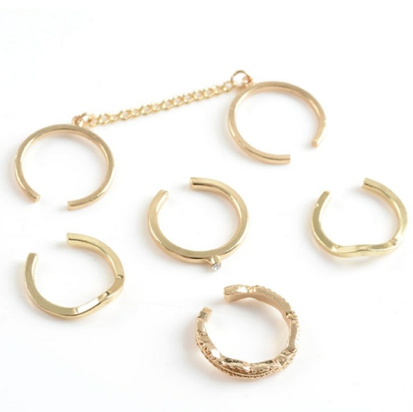 2/$5  6pc Stacking midi Ring set gold - Picture 5 of 6